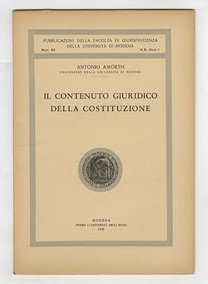 Il contenuto giuridico della Costituzione.