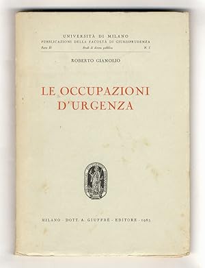 Le occupazioni d'urgenza.