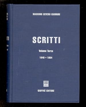 Bild des Verkufers fr Scritti. Volume terzo. 1949-1954. zum Verkauf von Libreria Oreste Gozzini snc
