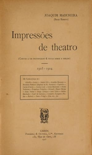IMPRESSÕES DE THEATRO, 1903-1904.