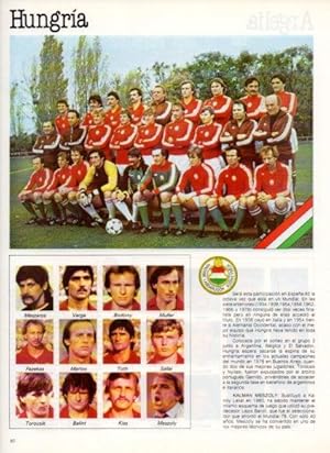 Immagine del venditore per LAMINA V25838: Copa del Mundo de Futbol Espaa 1982. Seleccion de Hungria venduto da EL BOLETIN