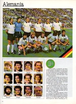 Immagine del venditore per LAMINA V25830: Copa del Mundo de Futbol Espaa 1982. Seleccion de Alemania venduto da EL BOLETIN