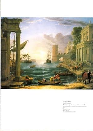 Seller image for LAMINA V25705: Puerto de mar y el embarque de la reina de Saba por Lorrain for sale by EL BOLETIN