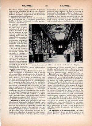 Imagen del vendedor de LAMINA V26937: Salon de la biblioteca de la Universidad de Lovaina a la venta por EL BOLETIN