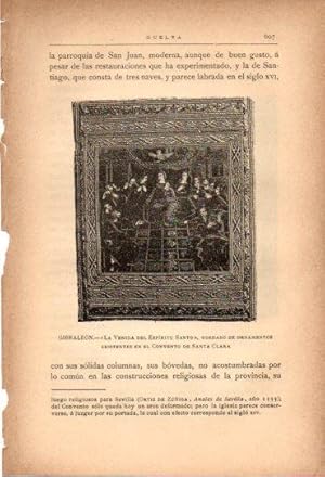 Imagen del vendedor de LAMINA V27075: Huelva. La Venida del Espiritu Santo en Convento de Santa Clara en Gibraleon a la venta por EL BOLETIN