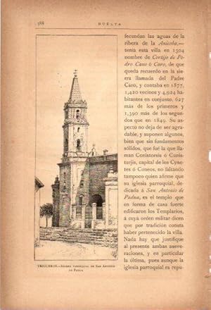 Imagen del vendedor de LAMINA V27071: Huelva. Iglesia de San Antonio de Padua en Trigueros a la venta por EL BOLETIN