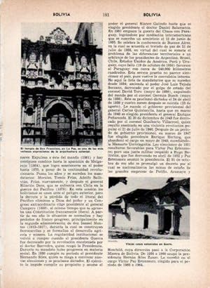 Imagen del vendedor de LAMINA V26961: Templo de San Franscisco en La Paz, Bolivia a la venta por EL BOLETIN