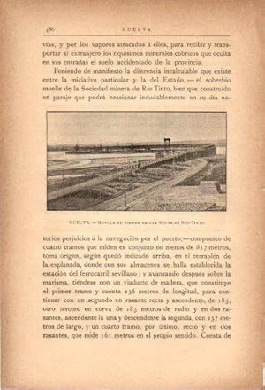 Imagen del vendedor de LAMINA V27058: Huelva. Muelle de hierro de las Minas de Rio Tinto a la venta por EL BOLETIN