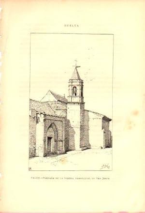 Imagen del vendedor de LAMINA V27041: Huelva. Iglesia de San Jorge en Palos a la venta por EL BOLETIN