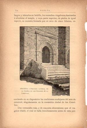 Imagen del vendedor de LAMINA V27095: Huelva. Portada de la iglesia de los Dolores en Aracena a la venta por EL BOLETIN