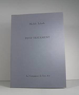 Seller image for Petit testament for sale by Librairie Bonheur d'occasion (LILA / ILAB)