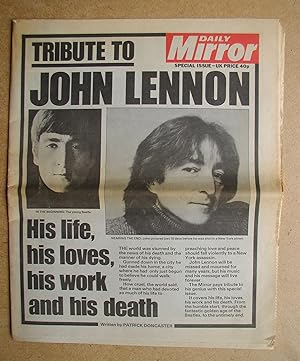 Seller image for Daily Mirror Special Issue: Tribute to John Lennon. for sale by N. G. Lawrie Books