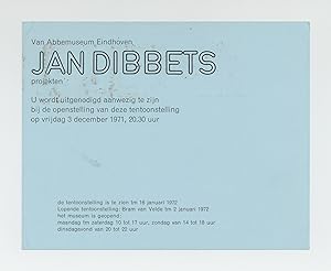Exhibition postcard: Jan Dibbets: projekten (3 December 1971-16 January 1972)
