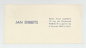 Exhibition postcard: Jan Dibbets (opens 3 February 1972)