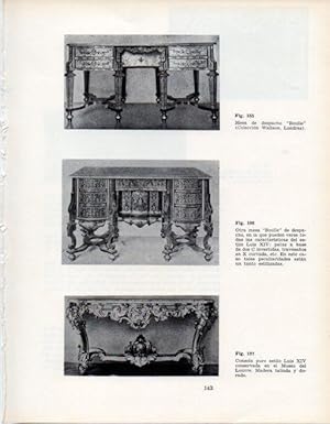 Imagen del vendedor de LAMINA V28361: Mesas de despacho Boulle estilo Luis XIV a la venta por EL BOLETIN