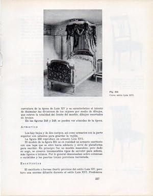 Image du vendeur pour LAMINA V28404: Cama estilo Luis XVI mis en vente par EL BOLETIN