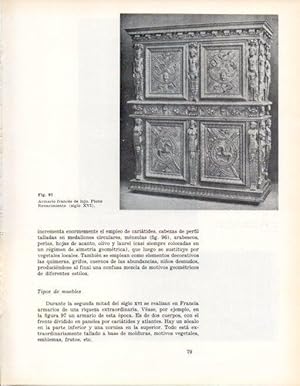 Seller image for LAMINA V28331: Armario frances de lujo, pleno Renacimiento siglo XVI for sale by EL BOLETIN