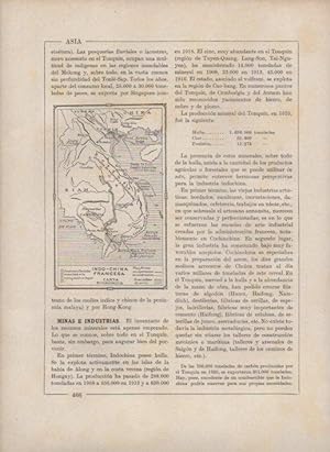 Immagine del venditore per LAMINA V27778: Mapa carta economica de la Indochina francesa venduto da EL BOLETIN
