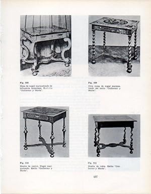 Imagen del vendedor de LAMINA V28366: Mesas y mesitas estilo Guillermo y Maria a la venta por EL BOLETIN