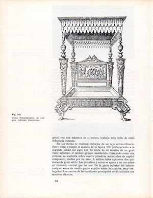 Bild des Verkufers fr LAMINA V28333: Cama Renacimiento de J. Adrouet Ducerceau zum Verkauf von EL BOLETIN