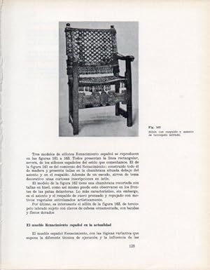 Bild des Verkufers fr LAMINA V28354: Sillon con respaldo Renacimiento espaol zum Verkauf von EL BOLETIN