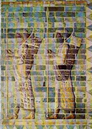 Bild des Verkufers fr LAMINA V28264: Lanceros friso de azulejos del palacio de Dario, Susa zum Verkauf von EL BOLETIN
