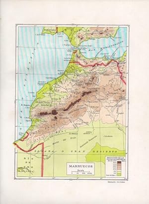 LAMINA V27811: Mapa de Marruecos