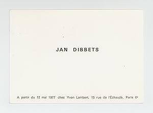 Exhibition postcard: Jan Dibbets (opens 12 May 1977)