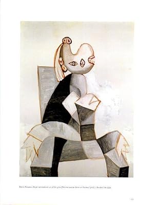 Bild des Verkufers fr LAMINA V27962: Mujer sentada en un sillon gris por Picasso zum Verkauf von EL BOLETIN
