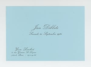 Exhibition postcard: Jan Dibbets (opens 20 September 1980)