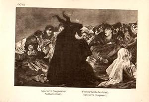 Bild des Verkufers fr LAMINA V28173: Aquelarre fragmento por Goya zum Verkauf von EL BOLETIN