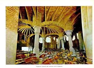 Seller image for LAMINA V28105: Iglesia de la Colonia Guell. Lateral interior for sale by EL BOLETIN