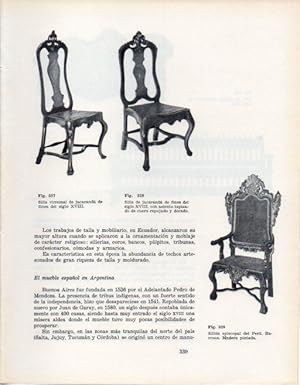 Seller image for LAMINA V28440: Sillas virreinal finales siglo XVIII for sale by EL BOLETIN
