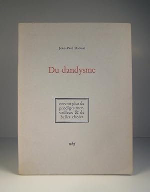 Image du vendeur pour Du dandysme mis en vente par Guy de Grosbois