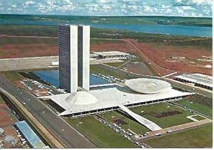 Bild des Verkufers fr POSTAL A1767: Vista aerea del Congreso en Brasilia zum Verkauf von EL BOLETIN