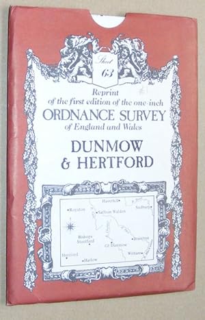 Imagen del vendedor de Dunmow & Hertford: Sheet 63, reprint of the first edition of the one-inch Ordnance Survey of England and Wales a la venta por Nigel Smith Books