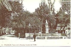 Bild des Verkufers fr POSTAL A1865: Paseo de la Glorieta de Valencia zum Verkauf von EL BOLETIN
