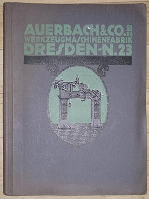 Auerbach & Co. Werkzeugmaschinenfabrik Dresden Mappe mit Sammlung loser Prospekte Drehbänke & and...