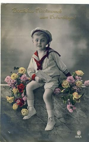 6 Glückwunschkarten zum Geburtstag 1912 bis 1938