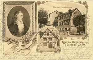 Zur Feier des 100jährigen Todestages 9.5.1905 (Friedrich Schiller / Weimar, Sterbehaus / Marbach,...
