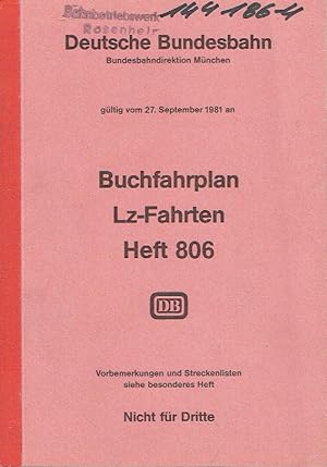 Buchfahrplan Lz-Fahrten gültig vom 27. 9. 1981 an