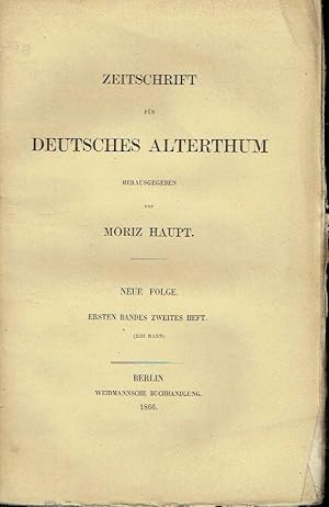 Bild des Verkufers fr Zeitschrift fr Deutsches Alterthum zum Verkauf von Versandantiquariat Funke