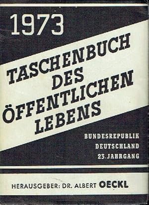 Taschenbuch des öffentlichen Lebens 1973 Bundesrepublik Deutschland