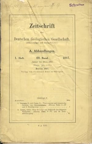Zeitschrift der Deutschen Geologischen Gesellschaft (Abhandlungen und Monatsberichte)