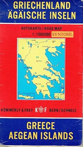 Bild des Verkufers fr Griechenland - gische Inseln Autokarte zum Verkauf von Versandantiquariat Funke