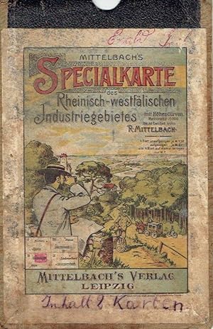 Mittelbach's Specialkarte des Rheinisch-Westfälischen Industriegebietes mit Höhencurven