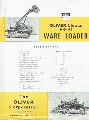 Seller image for Oliver "Cletrac" HG-42 Ware Loader Prospekt fr diesen Traktor for sale by Versandantiquariat Funke