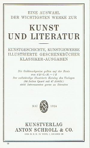 Seller image for Eine Auswahl der wichtigsten Werke zur Kunst und Literatur Kunstgeschichte, Kunstgewerbe, illustrierte Geschenkbcher, Klassiker-Ausgaben for sale by Versandantiquariat Funke