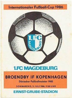 Bild des Verkufers fr Pokalspiel 1. FC Magdeburg - Brndby IF Kopenhagen zum Verkauf von Versandantiquariat Funke