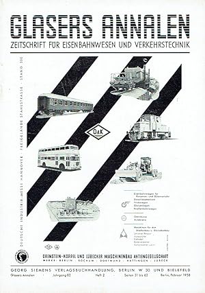 Glasers Annalen Zeitschrift für Verkehrstechnik und Maschinenbau